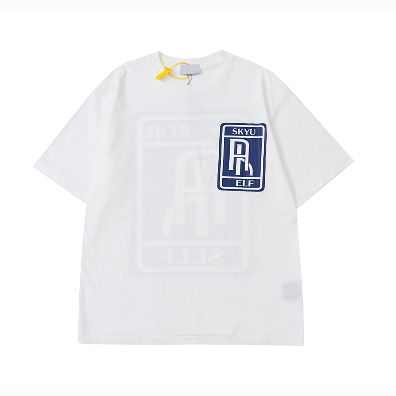 

22ss Summer Europe Germany Cracked Print Tee Fashion Mens Short Sleeve Big Logo Tshirt Women Clothes Casual Cotton T shirts, White