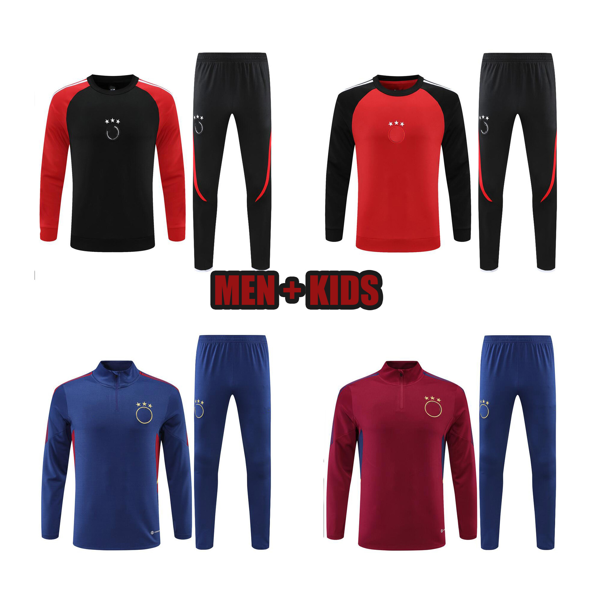 

TADIC 21 22 23 AJAXS tracksuit Soccer Jerseys BASSEY BERGHUIS Third black Kit BLIND KLAASSEN TAYLOR 2022 2023 Football training jacket Man and kids kit, Blue