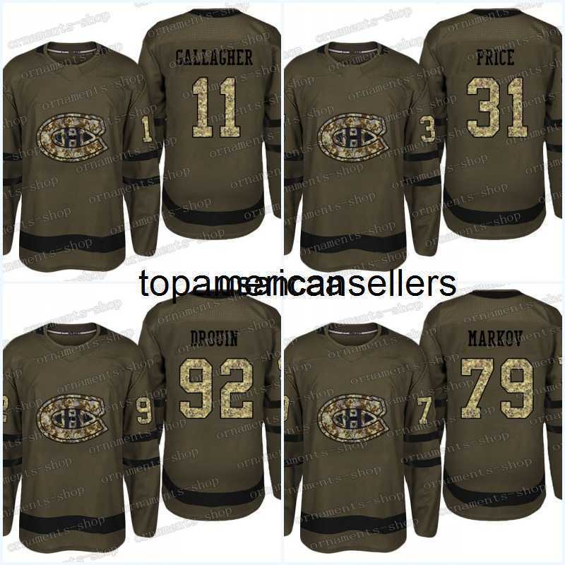 

Camouflage Jersey 92 Jonathan Drouin 79 Andrei Markov 32 Mark Streit 31 Carey Price Army Green Hockey Jerseys, 11 army green