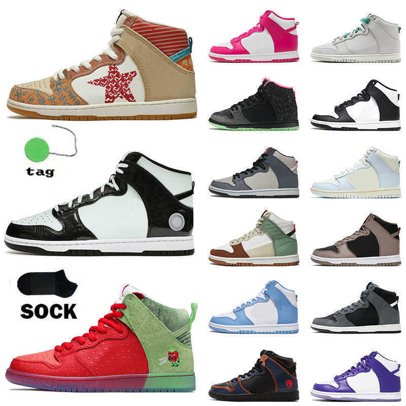 

Womens Mens Designer SB Running Shoes Dunks High OG Sports Platform What The Black White All-Star Strawberry Cough Pink Prime Moon Fossil, B26 medium grey 36-45