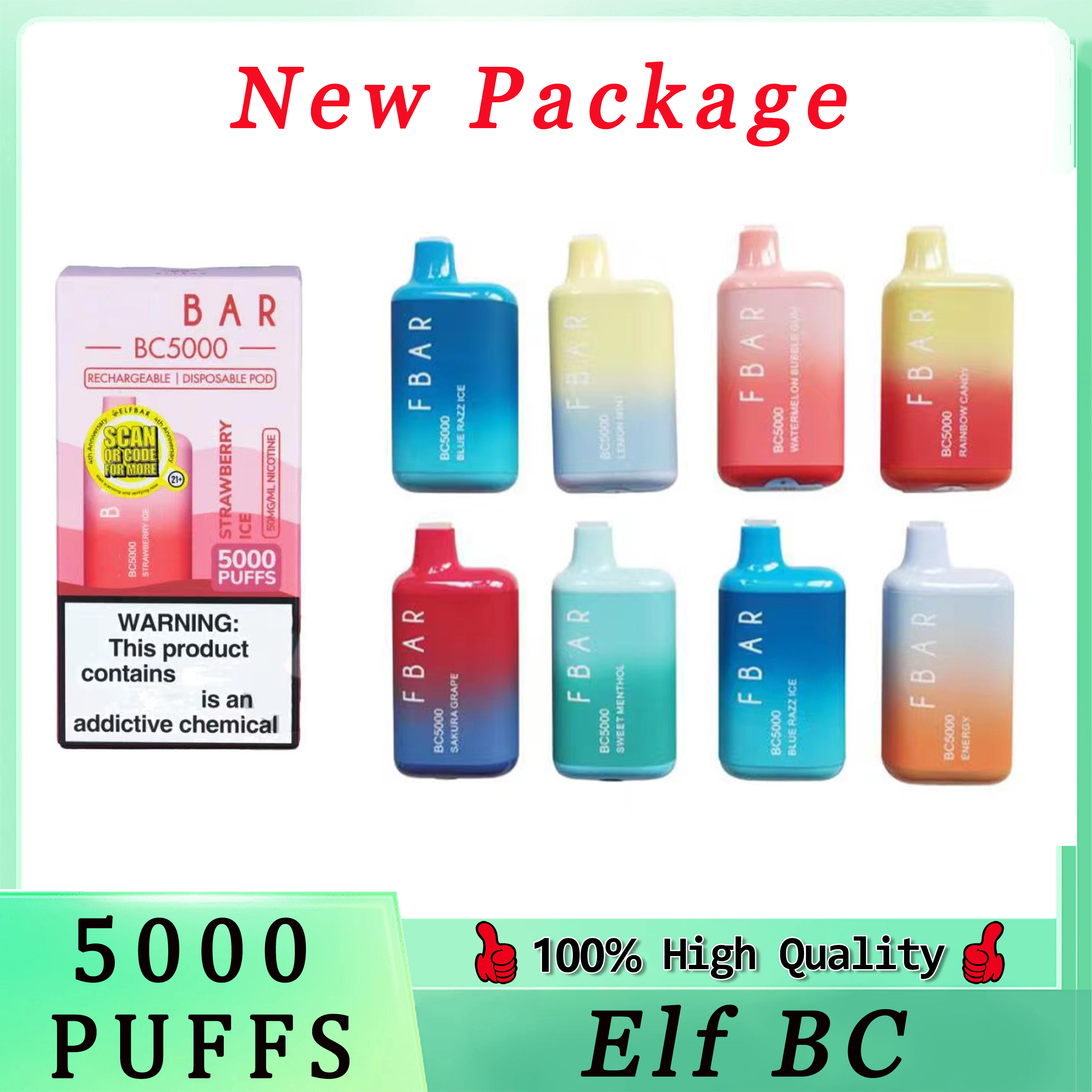 

Authentic Code BC5000 Disposable e cigarettes vape 5000 Puffs Pen 13ml Dual Mesh Coil Cartridge Pre-Filled Pods 650mAh Rechargeable Battery VS Esco Bar 5000