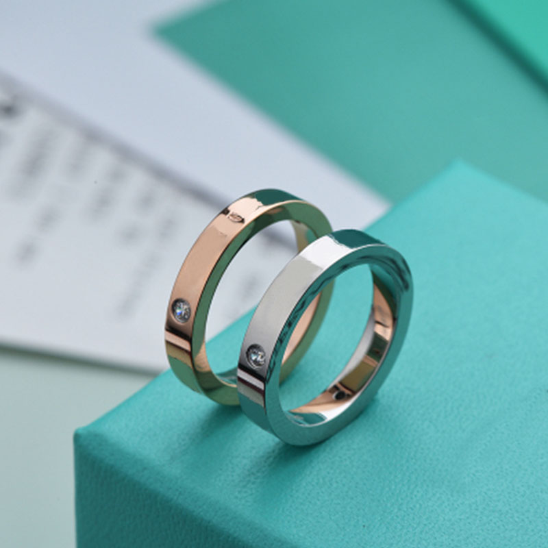 

Vintage AG925 silver Designers ring luxury couple jewely fashion men's&women's cross TF Diamond band rings wedding love ring for women Wedding Anniversary gift T stamp