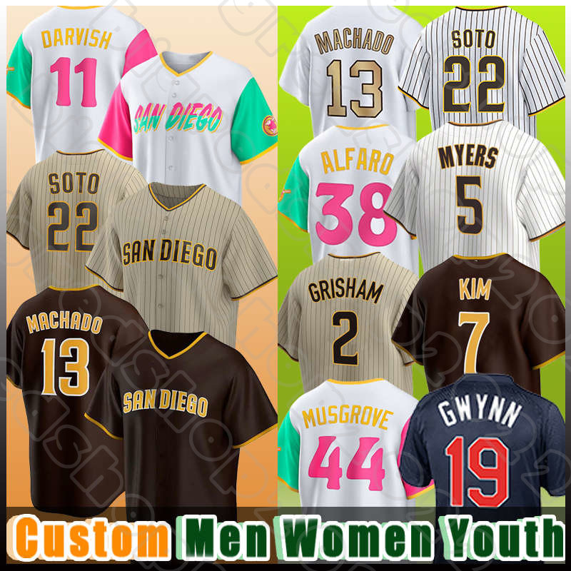 

23 Fernando Tatis Jr. 13 Manny Machado Baseball Jerseys Juan Soto Yu Darvish Jake Cronenworth Joe Musgrove Trent Grisham Jurickson Profar Blake Snell Trevor Hoffman, Custom women(jiao s)