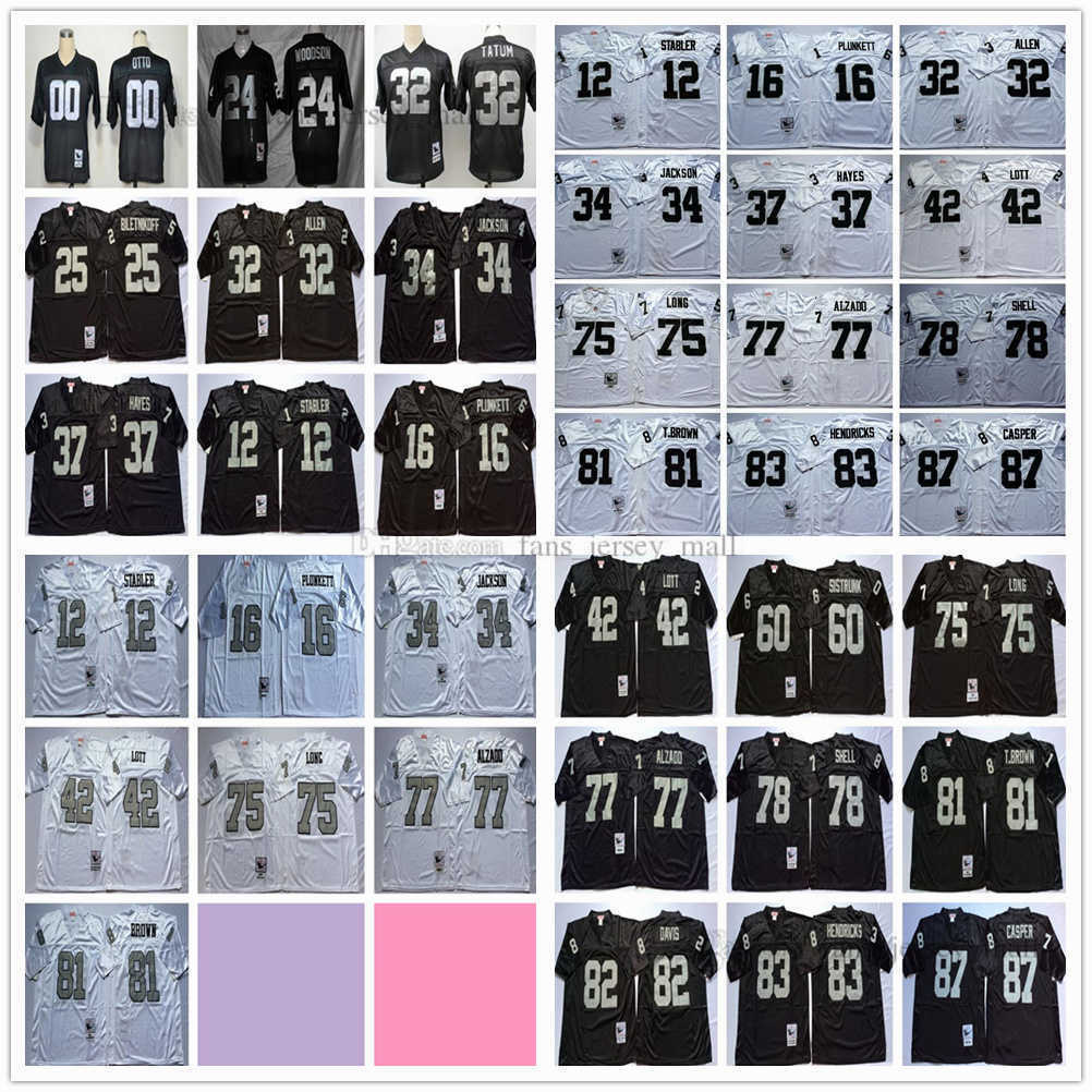 

NCAA Vintage Football 12 Ken Stabler Jerseys 16 Jim Plunkett 25 Fred Biletnikoff 32 Marcus Allen 34 Bo Jackson 37 Lester Hayes 42 Ronnie Lott Color Red White, Same as picture