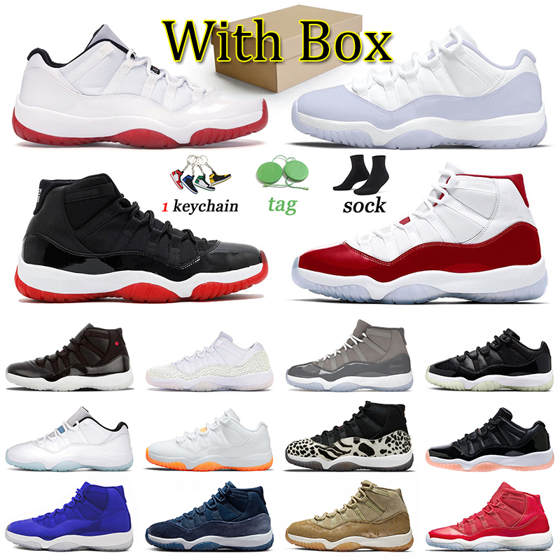 

Designer 11 Jumpman J11 Basketball Shoes Men Women Trainers Pure Platinum 11s Sneakers Cool Grey Sports Bleached Coral Offs White Space Jam Concord Athletic Shoe, B6 36-47 cap and gown