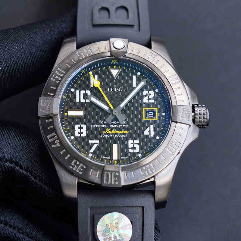 

titanium Breit lings Luxury watch Brand Automatic Mechanical Avenger Ii Diving Black Rubber Wolf Watch Sports Male Waterproof Luminous b01