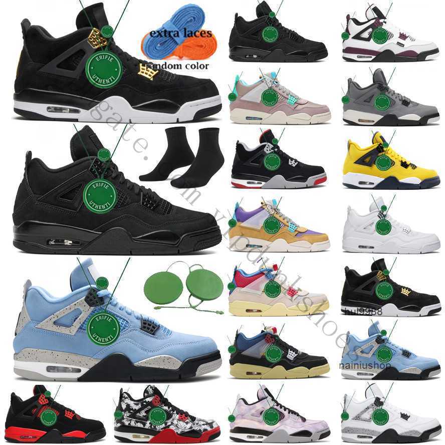 

2023 with box Cool Grey 4s basketball shoes women men 4 Military Black Cat White Oreo Fire Red Thunder Sail University Blue Pure Money Purple OG designer shoes, Color # 5