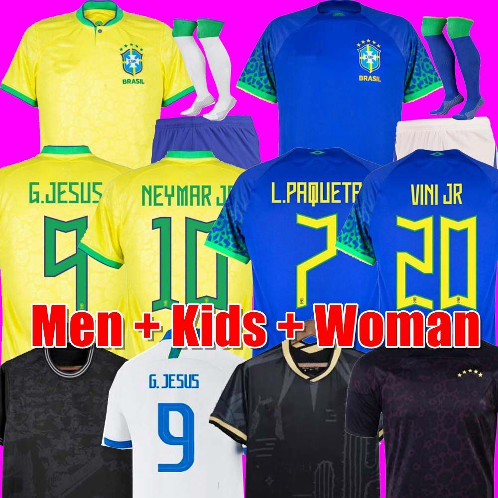 

2022 2023 soccer jersey Camiseta de futbol PAQUETA COUTINHO football shirt maillots MARQUINHOS VINI JR SILVA brasil RICHARLISON bRAZILS MEN KIDS 1129, Home woman