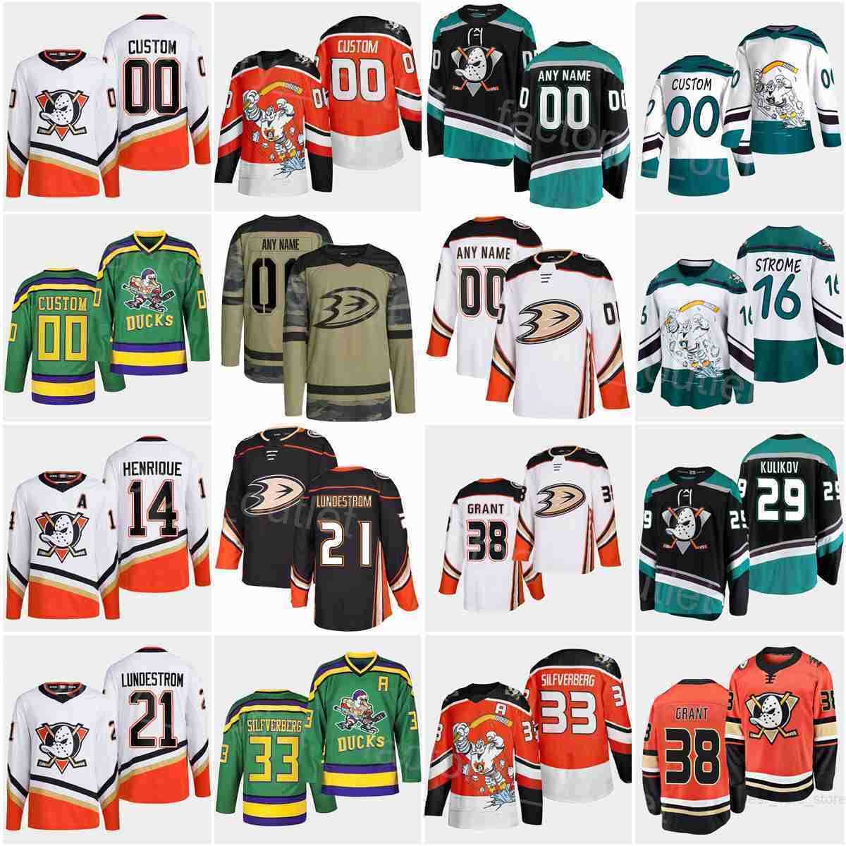 

Anaheim Hockey Ducks 33 Jakob Silfverberg Jersey 39 Sam Carrick 29 Dmitry Kulikov 16 Ryan Strome 21 Isac Lundestrom 14 Adam Henrique 34''Nhl''Shirt, Black