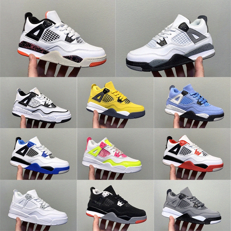 

4 kids shoes 4s black shoe boys cat sneaker designer basketball military trainers baby kid youth toddler infants Light Green Lights Grey KhakiChicago M4Ku#, Customize