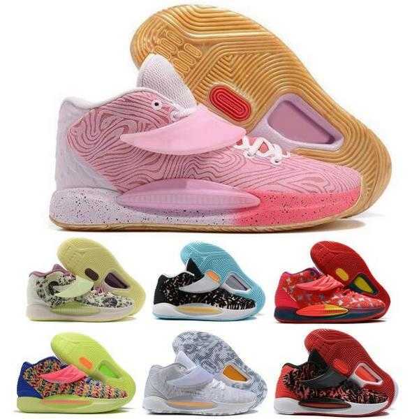

2022 Men Basketball Shoes Sneaker Kevin Durant Kd 14 Kd14 Aunt Pearl Surrealism Floral Ron English 1 Wolf Grey Classic Trainer, Red