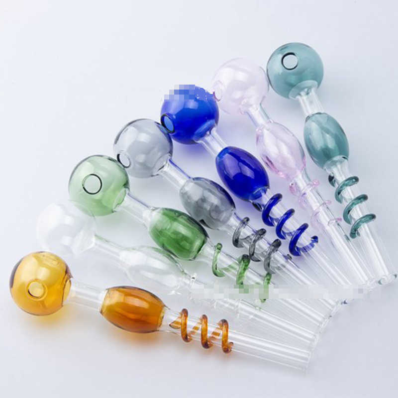 

Smoking glass pipes 12cm Colorful hand spoon pipe weight 18g tobacco pipes wholesale