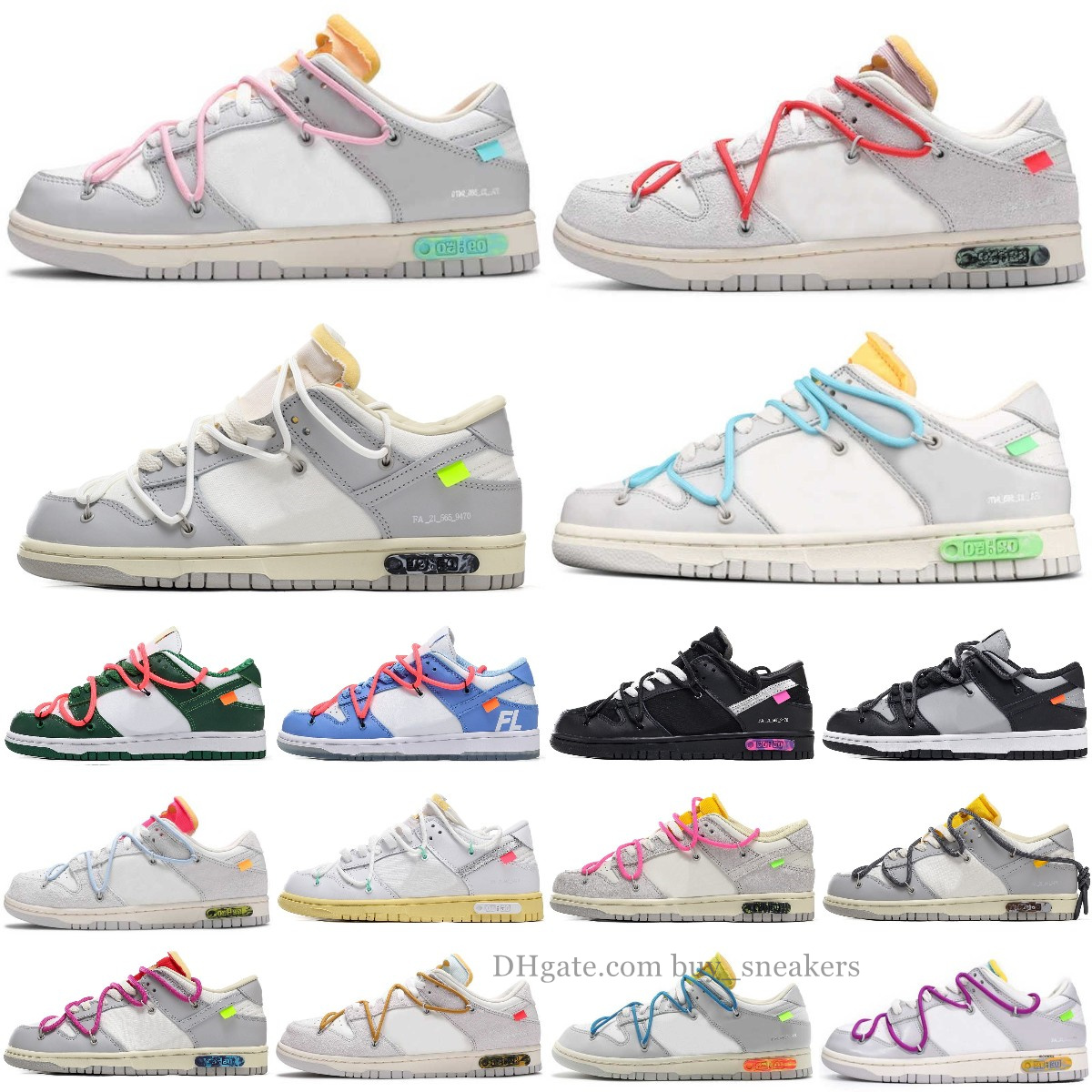 

New Designer Ow Men Women Running Sports Shoes Lot 1 05 49 of 50 Sb Dunks Low Skate University Blue Fragment Skate Platform Casual Shoe, No.15