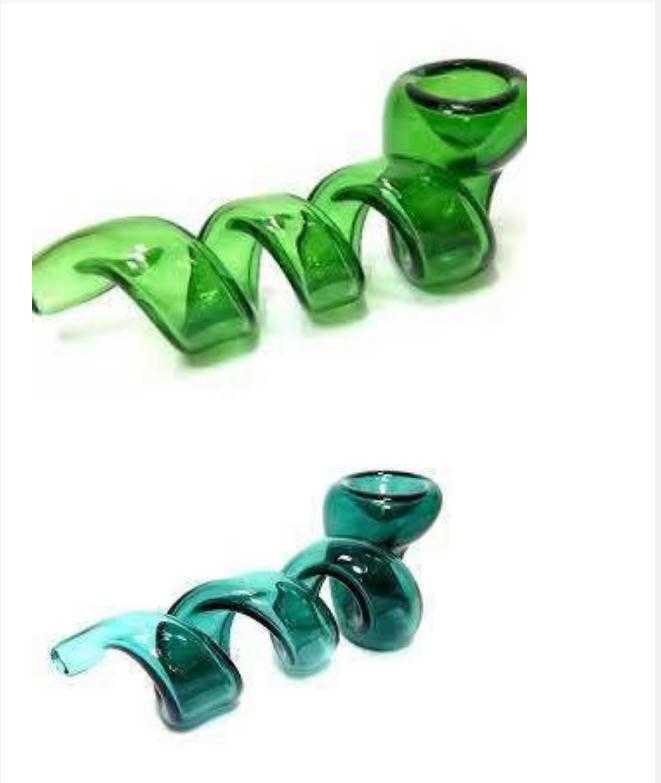 

Glass Pipe Handmade Curved personality design for home portable Tobacco Pipes For Dry Smoking Mini Bubbler