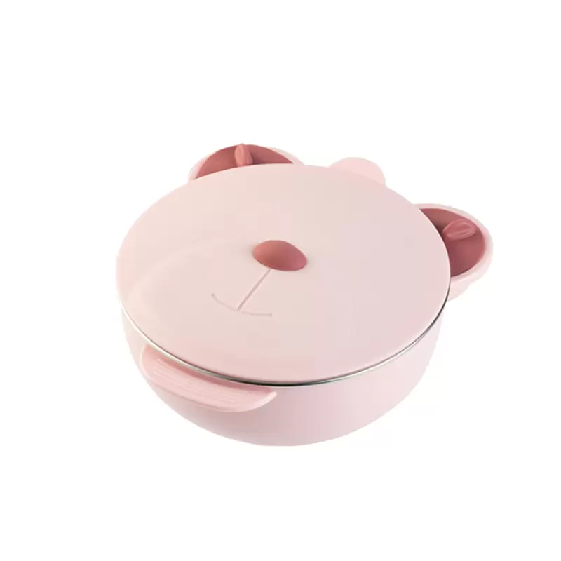 

Creative cartoon children's suction cup type dinner plate food grade 304 stainless steel compartment baby tableware mother and baby products