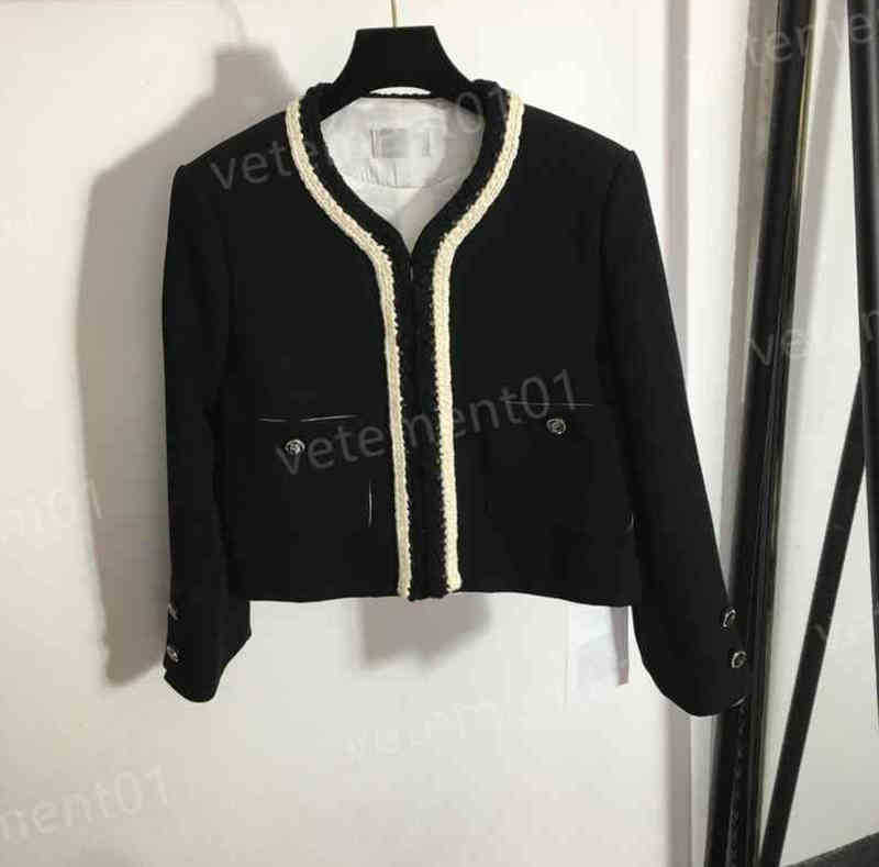 

Womens Designer Jacket Ch..el Camellia Silk Lined Woven Slim Fit Crew Neck Long Sleeve Blazer Luxury Ladies Zip Cardigan Jackets 0912
