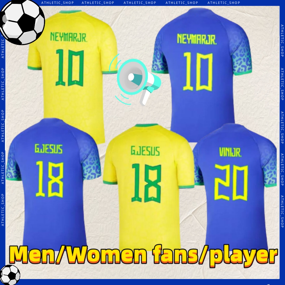 

2022 Soccer Brazil Jerseys Camiseta de futbol PAQUETA BRAZILS COUTINHO football shirt JESUS MARCELO PELE CASEMIRO brasil football uniforms, Away women