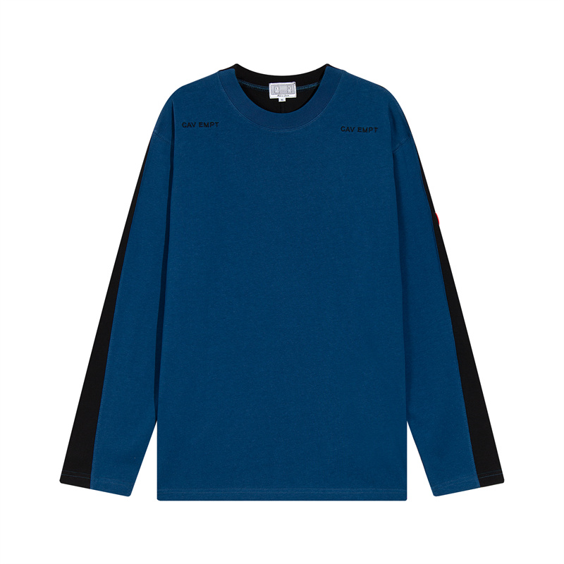 

Cotton Plus Tees Vintage Embroidery Men' And Women' Casual Long Sleeve T-Shirt