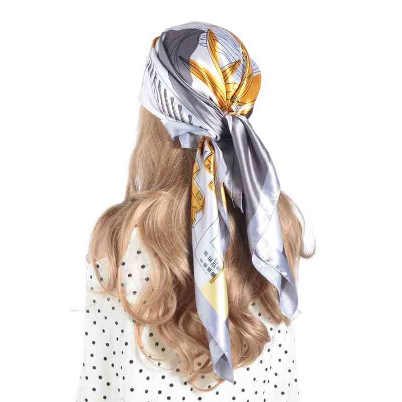 

Scarves Silk Scarf Spring And Summer New Style Accessories Foulard Satin Bandana Cheveux Neck Hijab Headscarf Designer J220907