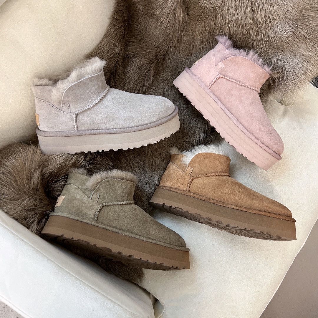 

Classic Platform Boots Designer Womans Winter Snow Boot Wool Real Leather Warm Fur Booties Luxurious Shoes For Womens, 1#