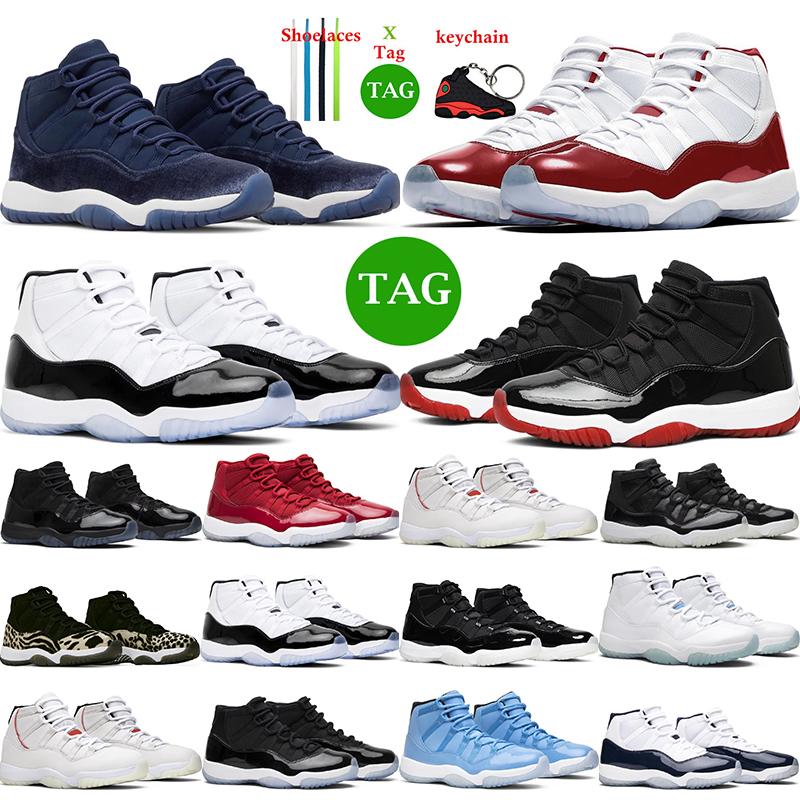 

2023 Cherry 11 men basketball shoes Midnight Navy Velvet jumpman 11s Bred Cool Grey Gamma Blue j11 womens mens trainers sports sneakers tennis size 36-47