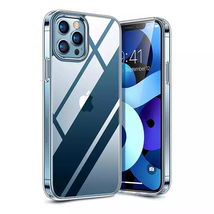 

Anti Shock clear pc tpu protective phone case with hooks for iPhone case 13, Transparent