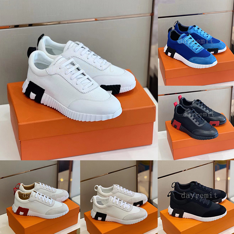 

Designer Casual Shoes Bouncing Sneakers Suede Trainers Breathable Patchwork Mesh Running Shoe Men Bounce Sneaker Non-slip Rubber Sole Flat Trainer Size 39-45
