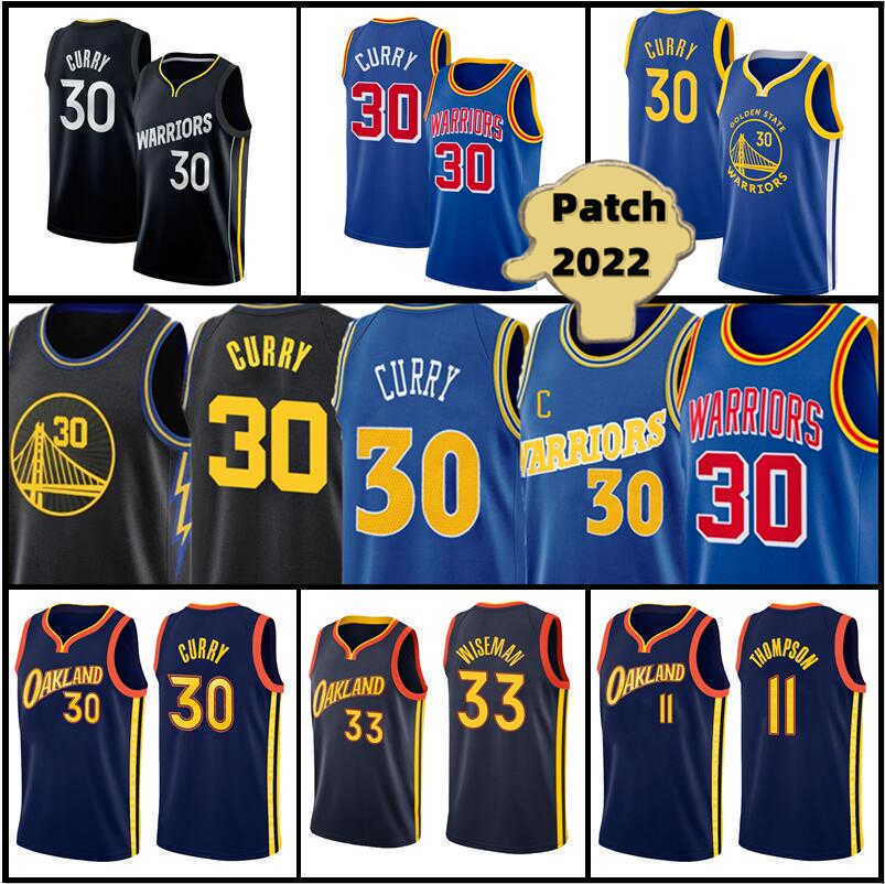 

2022 New Jersey Golden State''Warriors''Stephen 30 Curry Klay 11 James Thompson Wiseman Mens Black Blue Basketball Jerseys''Nba''Shirt, Men jersey 16