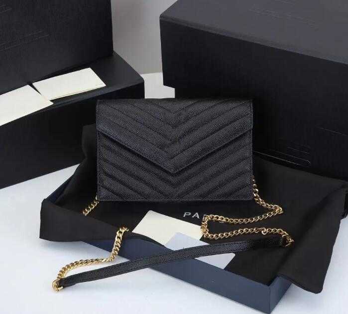 

Evening Bags 2022 Genuine Leather Women Bag Original Box Messenger Shoulder Handbag Purse Cross Body Chain Clutch Bags, Red