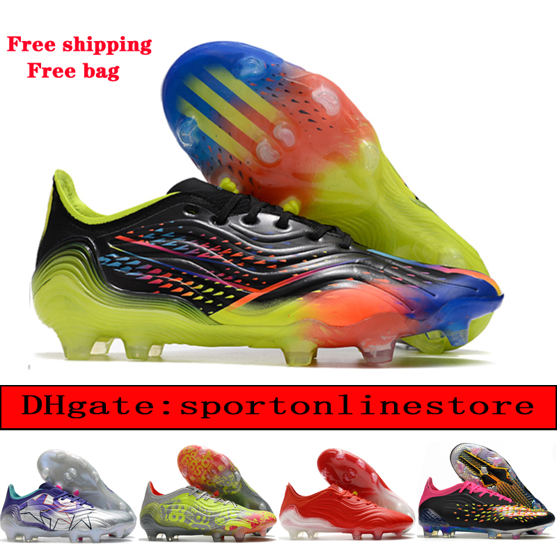 

send with bag mens soccer boots copa SENSE 1 FG world cup football cleats Classic Firm Ground outdoor men shoes scarpe calcio Soft Leather Training Breathable, Color 2