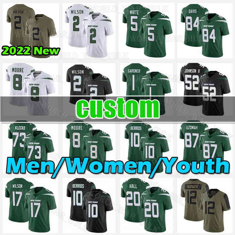 

Zach Wilson Jersey 75 Alijah Vera-Tucker 32 Michael Carter 84 Corey Davis Curtis Martin 95 Quinnen Williams Joe Namath Klecko Carl Lawson Tyler Conklin 74 Nick Mangold, Custom youth (p q j)