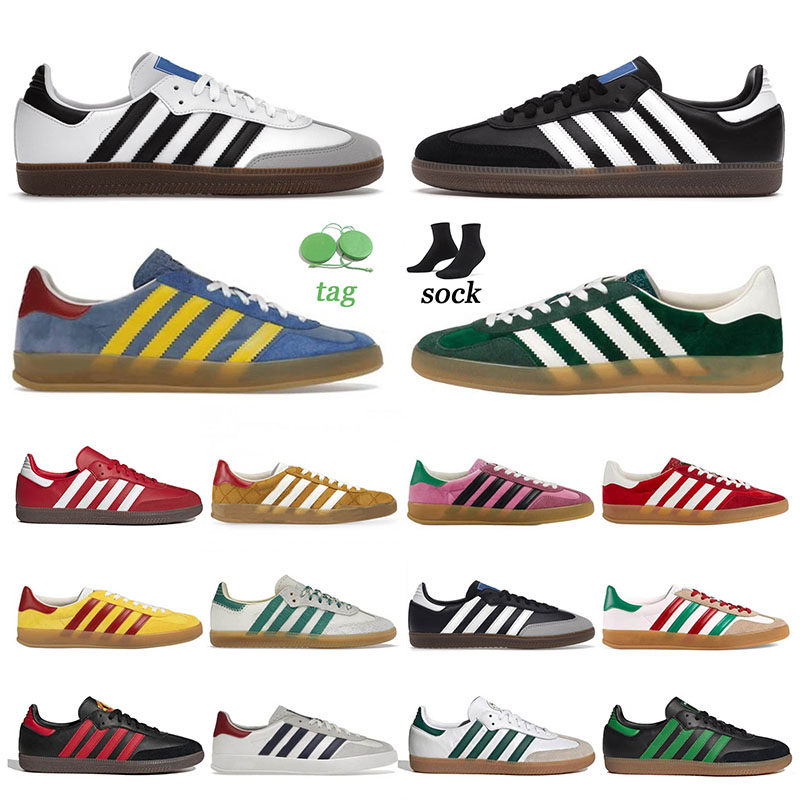 

Designer mens women samba gazelle casual shoes sneakers original vegan pink velvet light blue suede black white gum cream men gazelles trainers, 36-45 a14