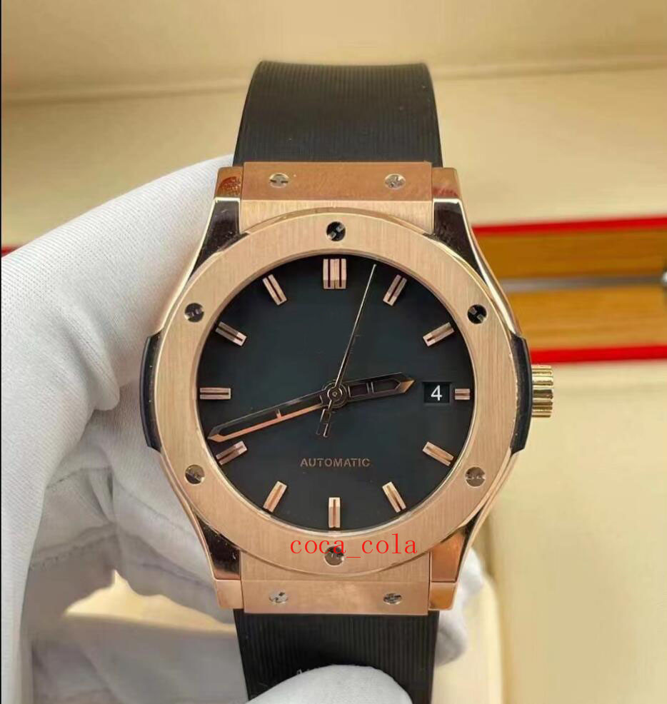 

New watch Release 42mm Classic Fusion rose Gold 511/1180 Black Dial Transparent Automatic japan Mens Watches wristwatches no BOX
