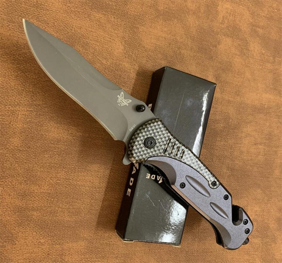 

Benchmade DA31 Fast open Outdoor Survival Folding Knife Drop Back Alloy Handle Tactical Knives Camping hiking rescue DA57 knifes6251756