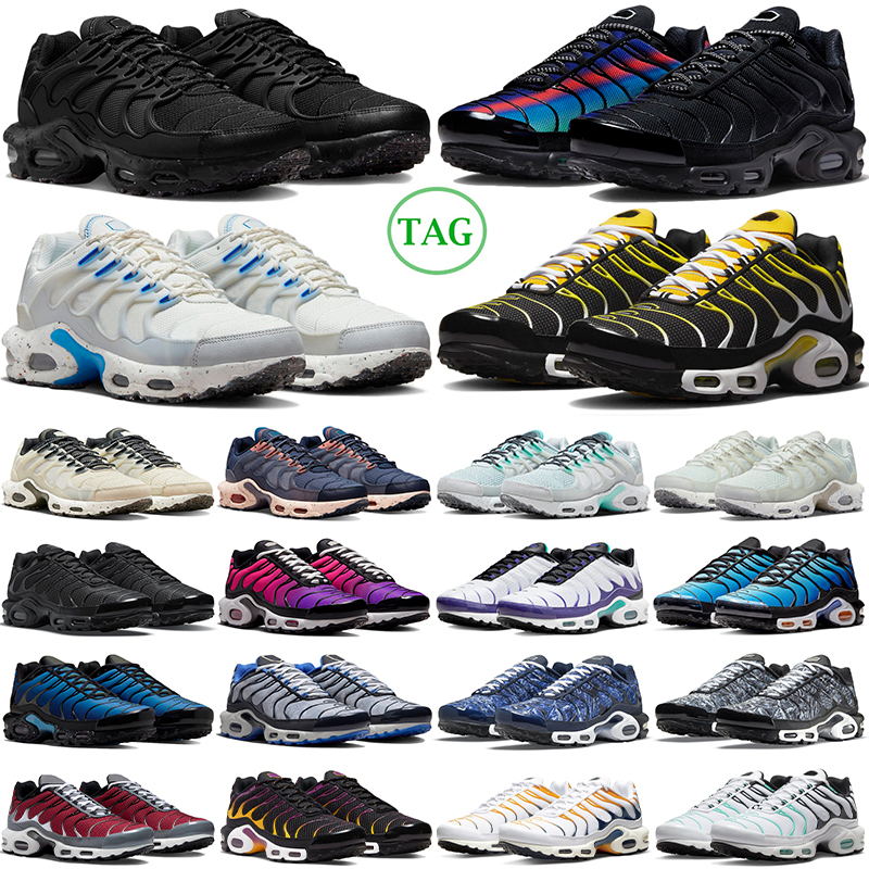 

plus tn terrascape running shoes tns men women Unity Black White University Blue Grape Gold Bullet Hyper Sky Blue Fury Jade mens womens, 40-46 white black