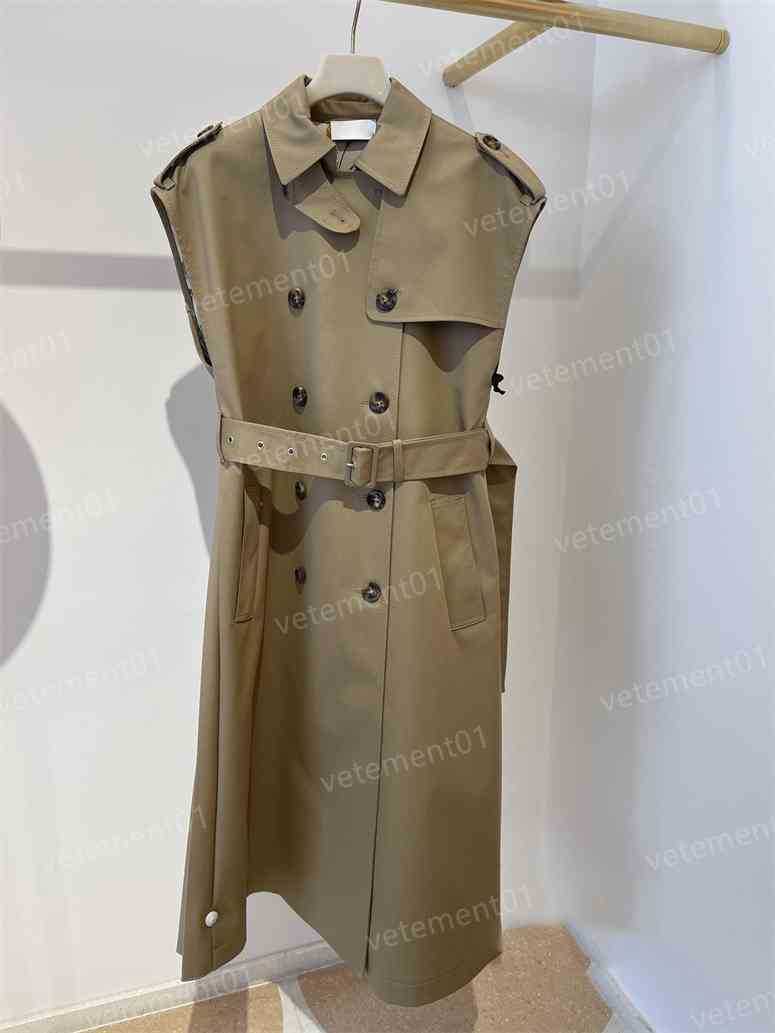 

Womens Designer Dresses Va..len Innovative Design Back Three-Dimensional Pleated Vest Dress Trench Coat Luxury Casual Dresses One After