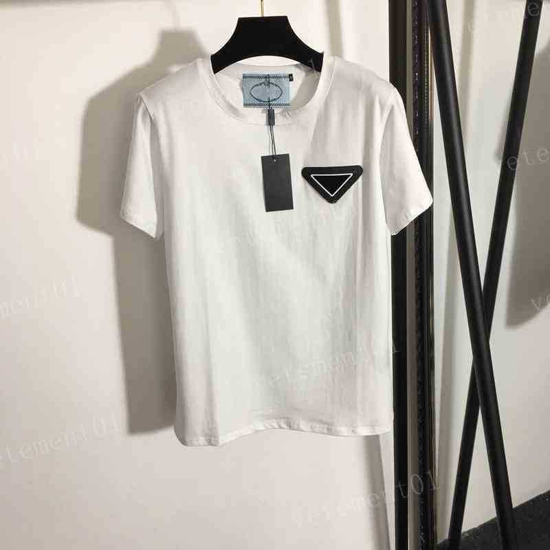 

Womens T-Shirts Letter Logo Rubber Badge Simple Versatile Short Sleeve T Shirt Top High Quality Luxury Designer Women Clothing 0912