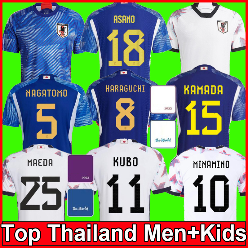 

2022 Japan Soccer Jerseys MINAMINO YOSHIDA 22 23 ASANO Japanese Football Shirt HONDA SHIBASAKI NAGATOMO HARAGUCHI KUBO ITO MAEDA OSAKO men women kids kit uniforms, Kids home+socks