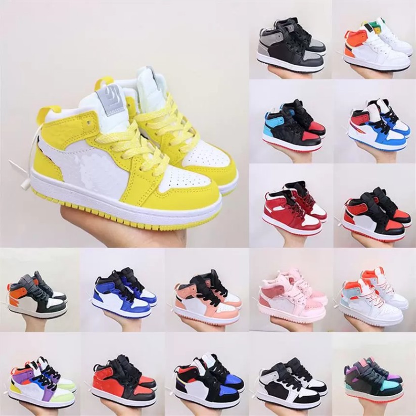 

Jumpman 1 1s Basketball Shoes for kids children Wolf Grey UNC Gym Red boys girls sports sneakers White Paris Panda Pine Green sneaker Trainers size 22-37, 1336569