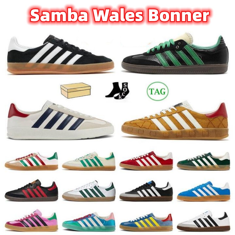 

Wales Bonner Samba OG casual shoes mens womens Gazelles Sambas Plate-forme luxury Vegan pink Velvet Red Black White Gum trainers sports sneakers