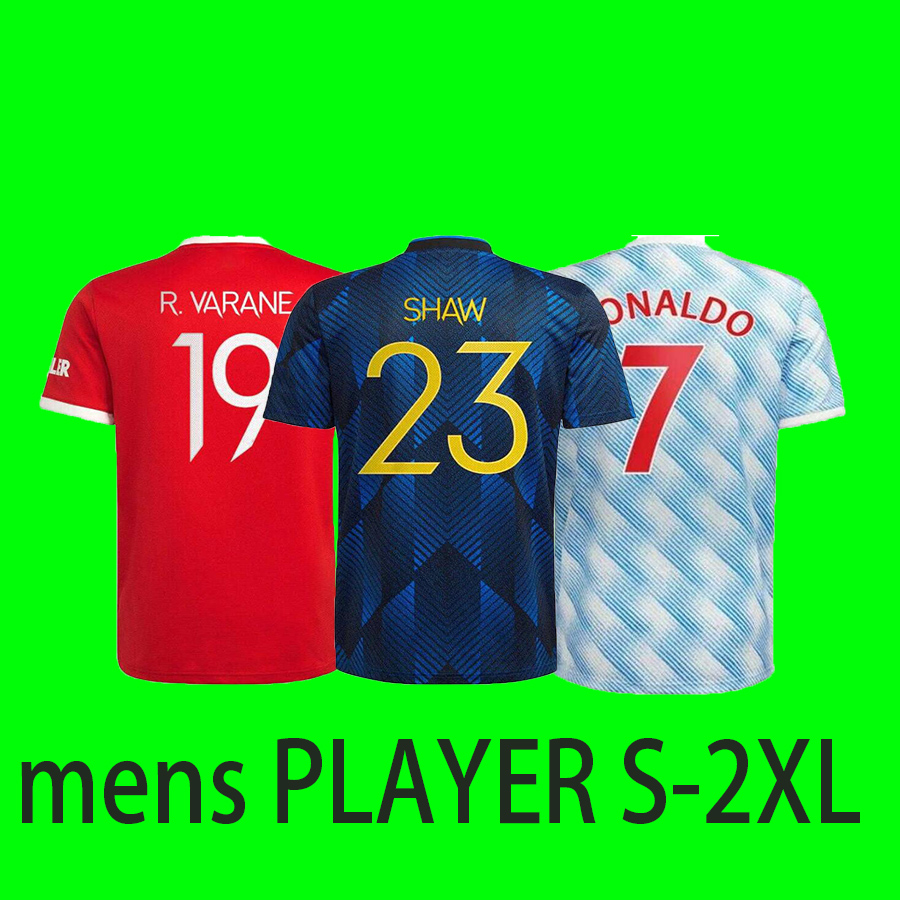 

player version 21 22 ManchesterS soccer jersey UNITED MAN UTD SANCHO RASHFORD ERIKSEN RONALDOs FERNANDES 2021 football shirt, 21/22 player 3rd