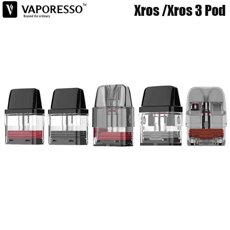 

Vaporesso XROS Pod Cartridge 2ml 0.8ohm/0.7ohm/1.0ohm/1.2ohm/0.6ohm/1.0ohm Mesh Coil for Xros 3 /Xros 3 Mini Kit E-cigarette Vaporizer Authentic 4pcs/Pack