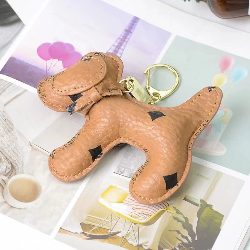 Designer chien sac pièces accessoires porte-clés sac de mode widget créatif unisexe Pu animaux chiens sac à dos chaîne pendentif pour cadeau