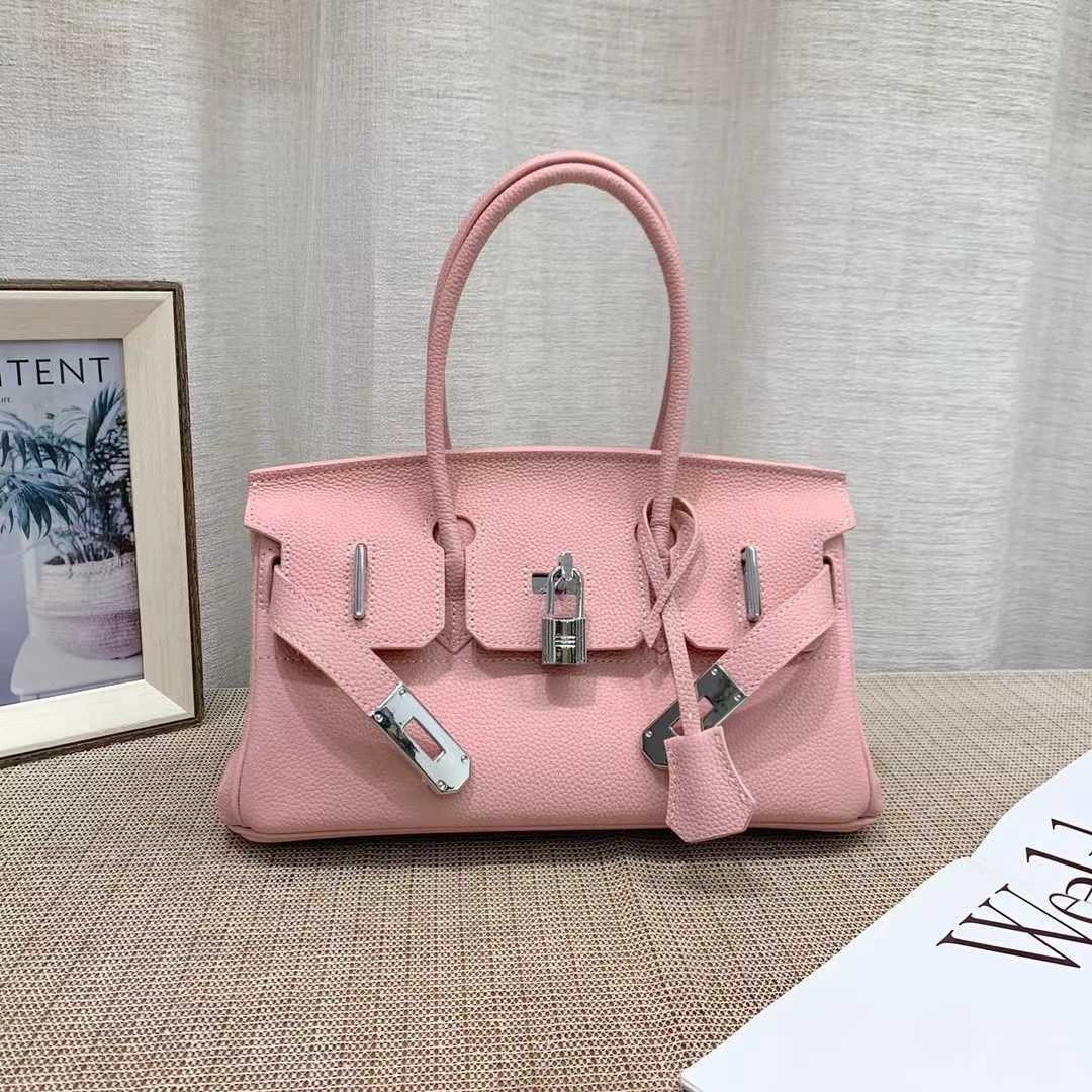 

Designer Bags Hem Handbags Women Cluth Fashion 2022 Top Layer Cowhide Large Capacity Lychee Pattern Handbag Togo Leather Pu Luxury 9p3i Mess, White8