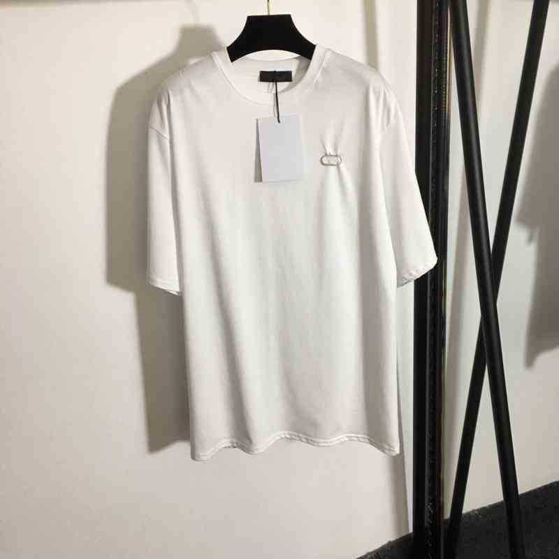 

Designer Womens T-Shirts Metallic Back 3D Letter Print Loose Short Sleeve T-Shirt Tops Luxury Sexy Brands Women Clothing 0912