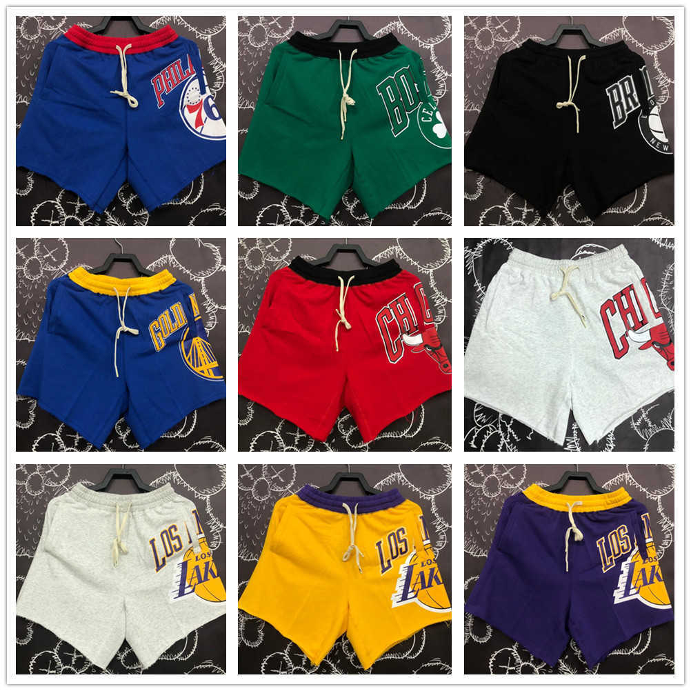 

2022 Cotton Athleisure Basketball Shorts Sports Casual With Pockets Team Blue Grey Green Black Red Yellow Purple Pants Breathable Sportswear