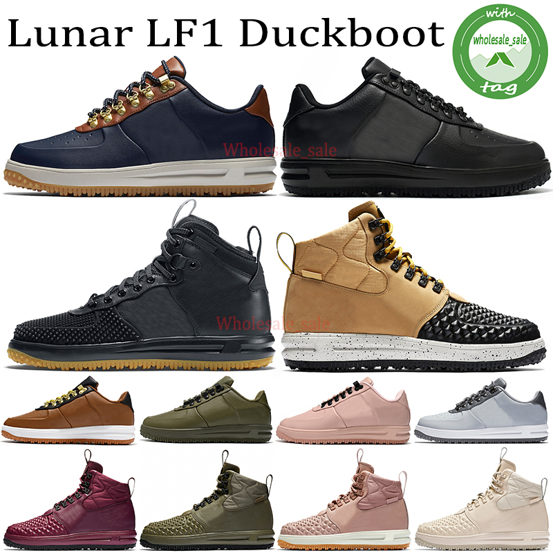 

2023 Lunar Duckboot 1 Shoes LF1 Boots Black Gum White Wolf Grey Medium Olive Pink Red Obsidian Mens Womens High Sneakers Low Casual Shoe Trainers, Pink 36-40