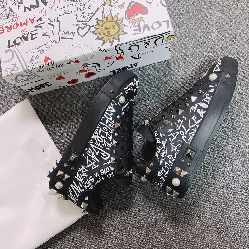 

Luxury Brand Designer Mens Womens Casual Shoes Triple White Black Sneakers Leather Trainer Nylon Printed Platform Trainers Shoes 1102, 04