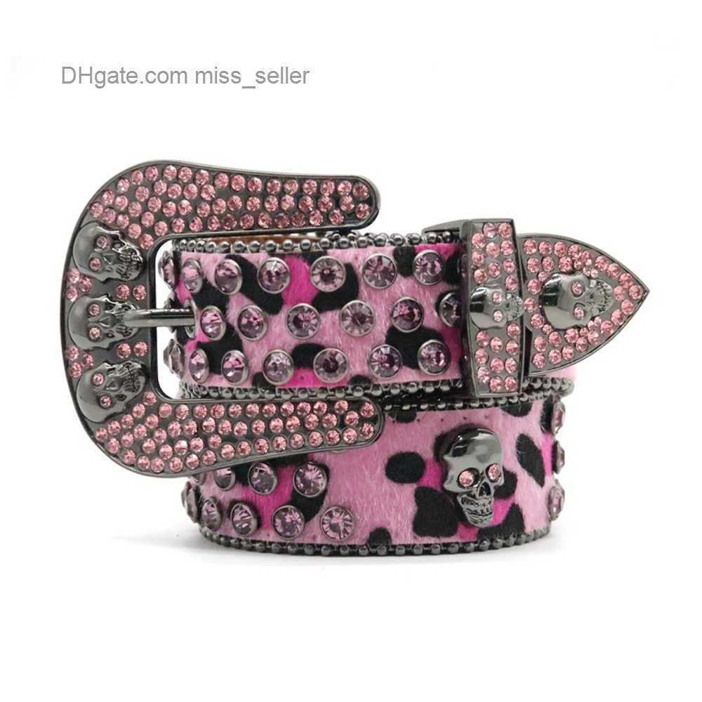 

2022 Designer Belt Bb Simon Belt women's nail bead water drill gun color zinc alloy ghost handmade street personality sweet cool miss seller, Multi