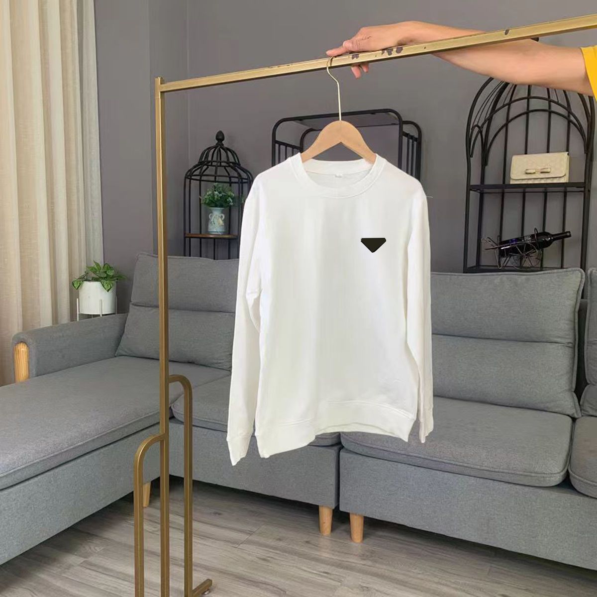 

Size S-5XL Mens Hoodie With Budge Sweatshirt Hooded Terry Jumpers Spring Autumn Style Hoodies Pullover, White-p-5